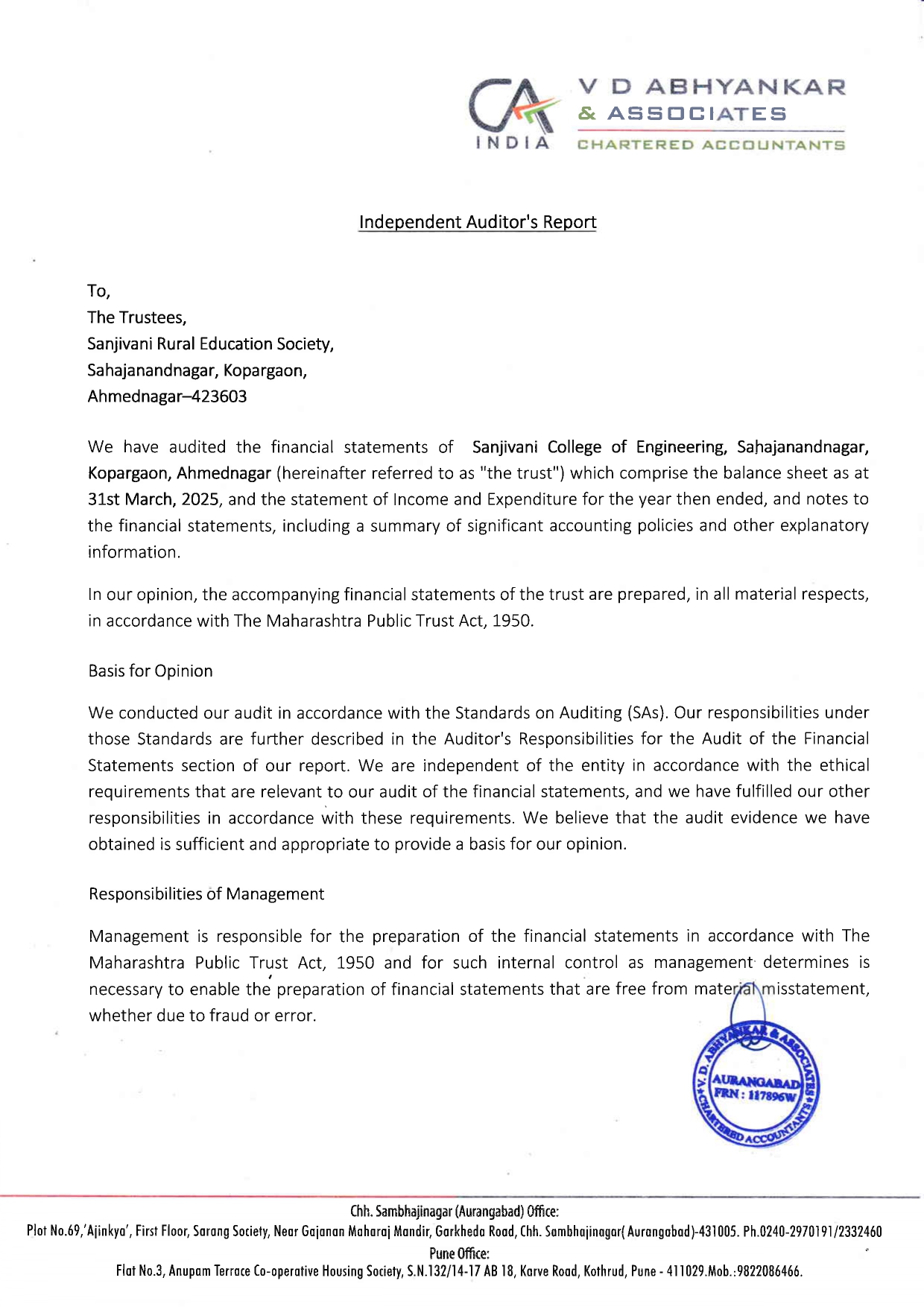 Audit Report 2024-25 Page 1