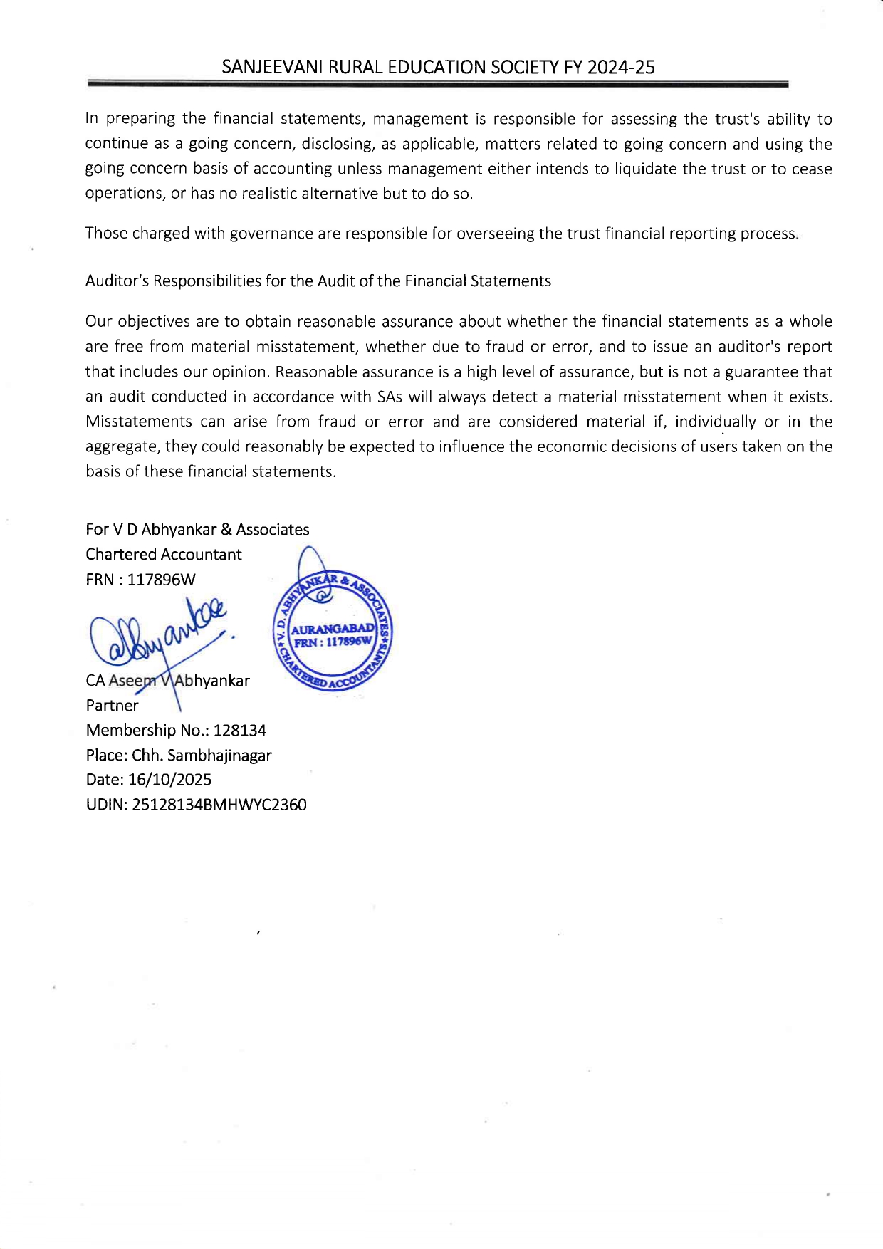 Audit Report 2024-25 Page 2